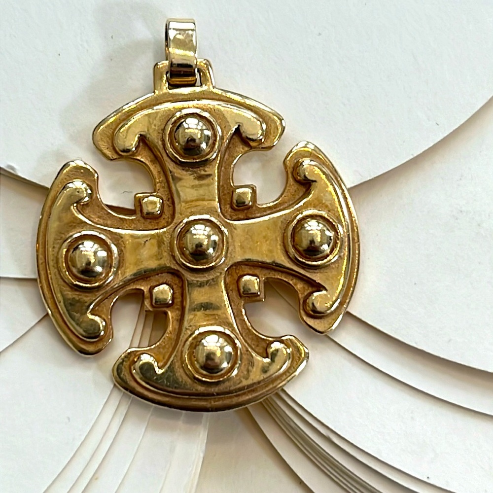 James Avery 14K gold cross pendant retired